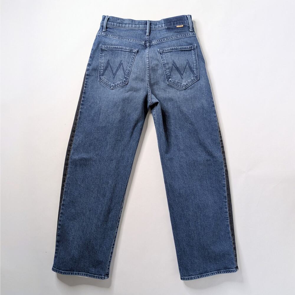 MOTHER Superior Half Pipe Flood 27 Black Blue Two Tone 98% Cotton Premium Denim - Picture 16 of 16